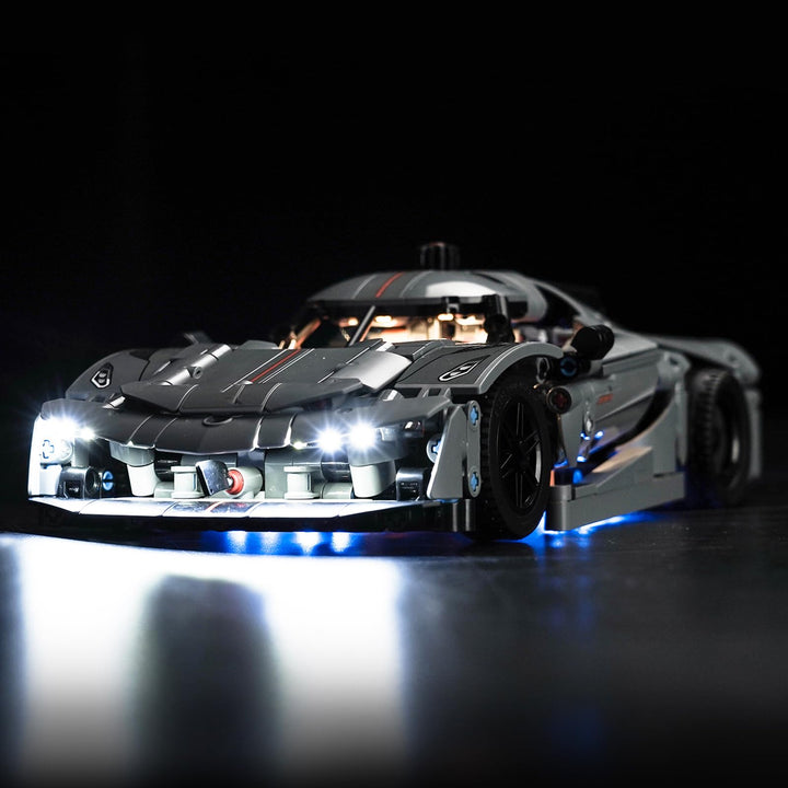 Led Licht Set Kompatibel mit Lego Technic Koenigsegg Jesko Absolut Grey Hypercar (Kein Modell), Deko