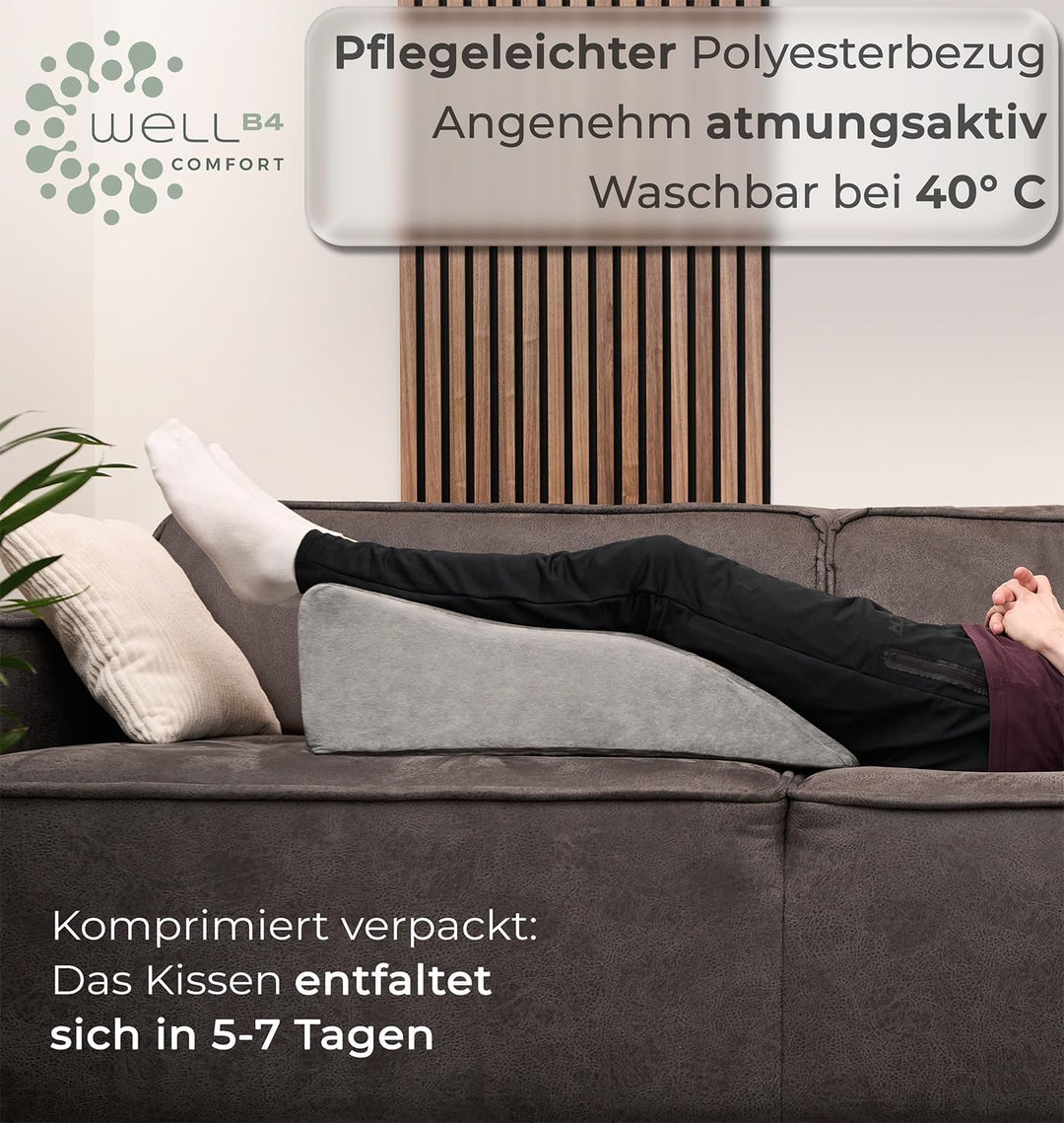 Well B4 Beinerhöhungskissen zur Unterstützung von Knie und Rücken – ergonomisches Kissen, Aufstehkis