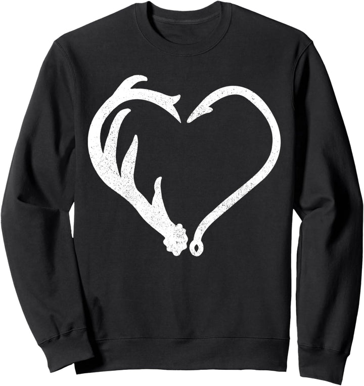 Angeln Jagen Hirsch Reh Jäger Angler Geschenk Sweatshirt