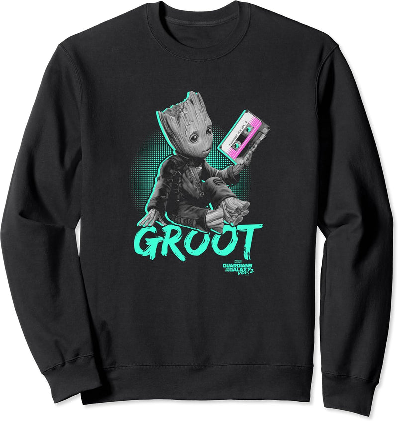 Marvel Guardians Vol. 2 Baby Groot Neon Tape Sweatshirt