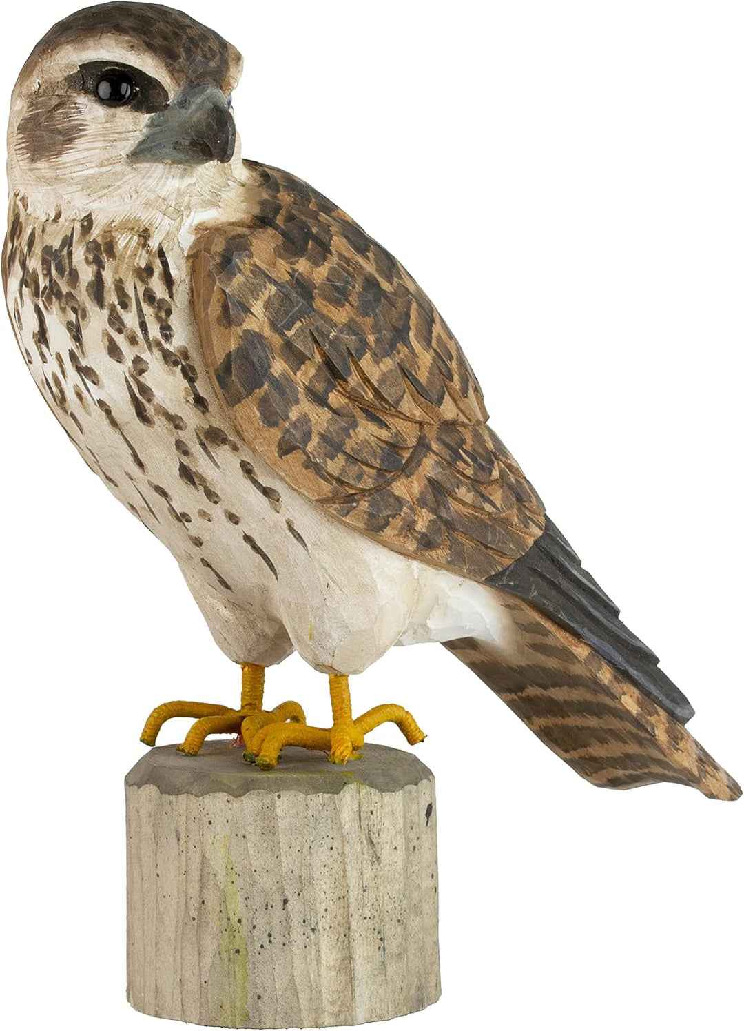 WILDLIFEGARDEN Wildlife Garden WG462 DecoBird Merlin - Handgeschnitzter Dekorative Vogel aus Holz -