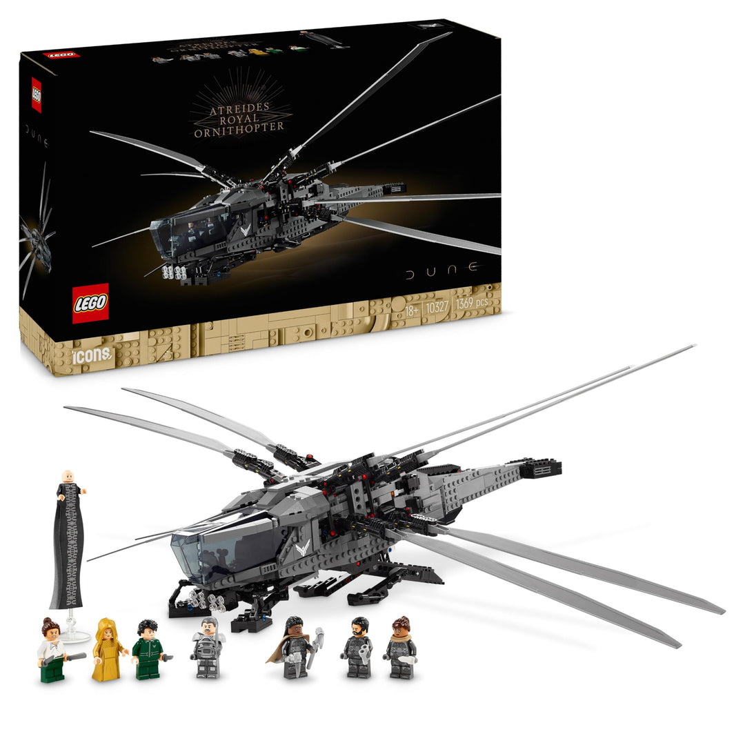 LEGO 10327 Icons Dune Atreides Royal Ornithopter, Set zum Sammeln für Erwachsene, Film-Geschenk für