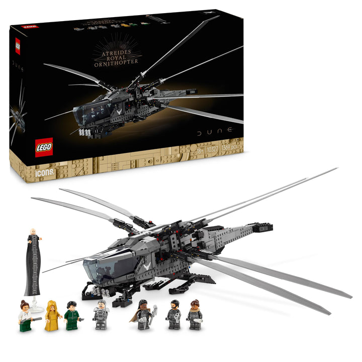 LEGO 10327 Icons Dune Atreides Royal Ornithopter, Set zum Sammeln für Erwachsene, Film-Geschenk für