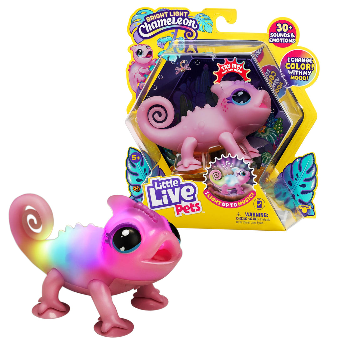 Little Live Pets Chamäleon Nova, leuchtendes, interaktives Chamäleon mit Farbwechselfunktionen, über