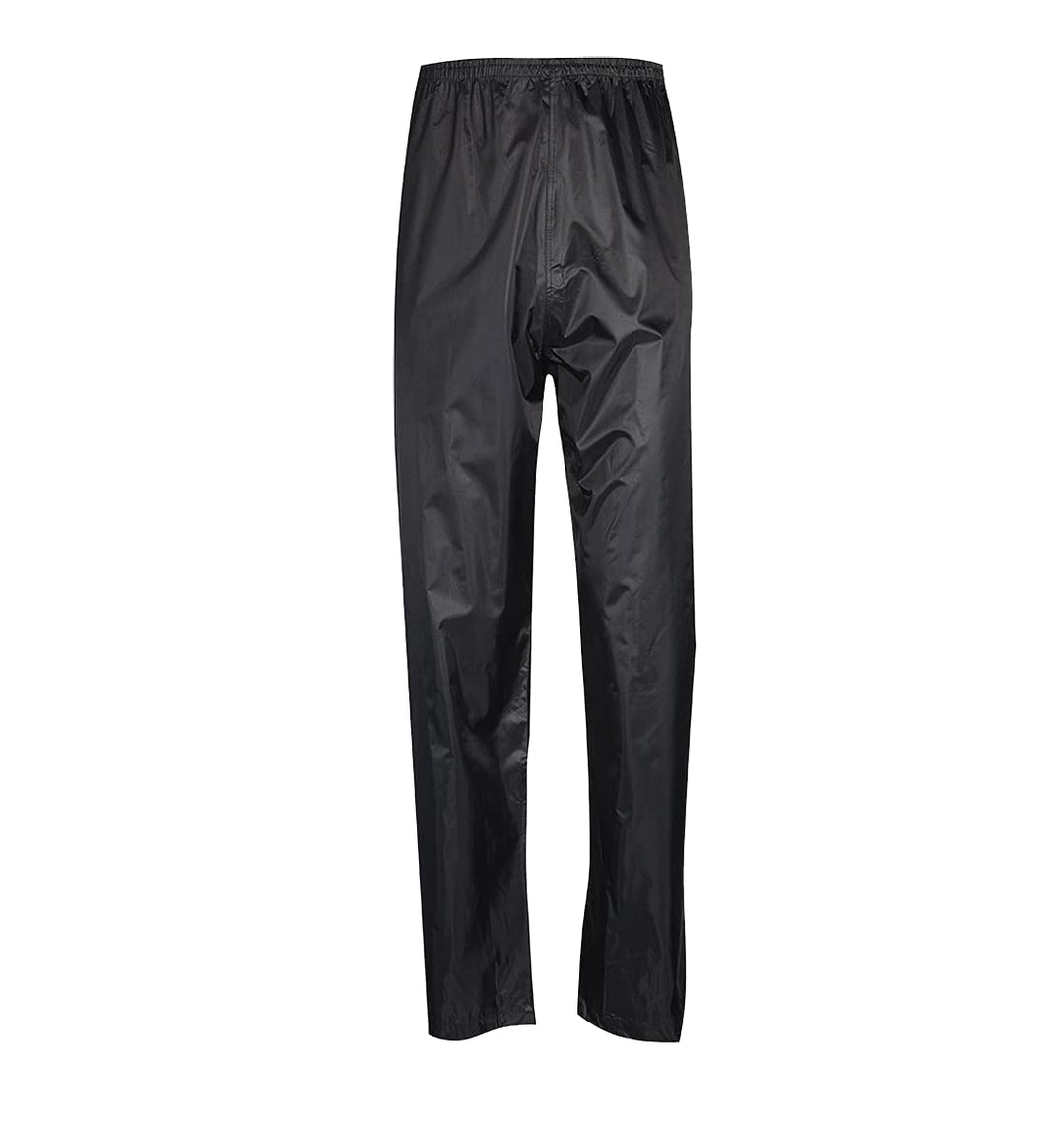 Wasserdichte Regenhose für Erwachsene, Unisex, elastische Taille, Regenbekleidung S Schwarz, S Schwa