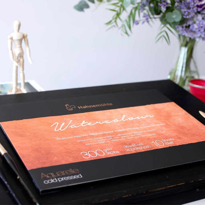Hahnemühle 10 625 150 Hahnemühle Aquarell-Satin Block 300G 24X32