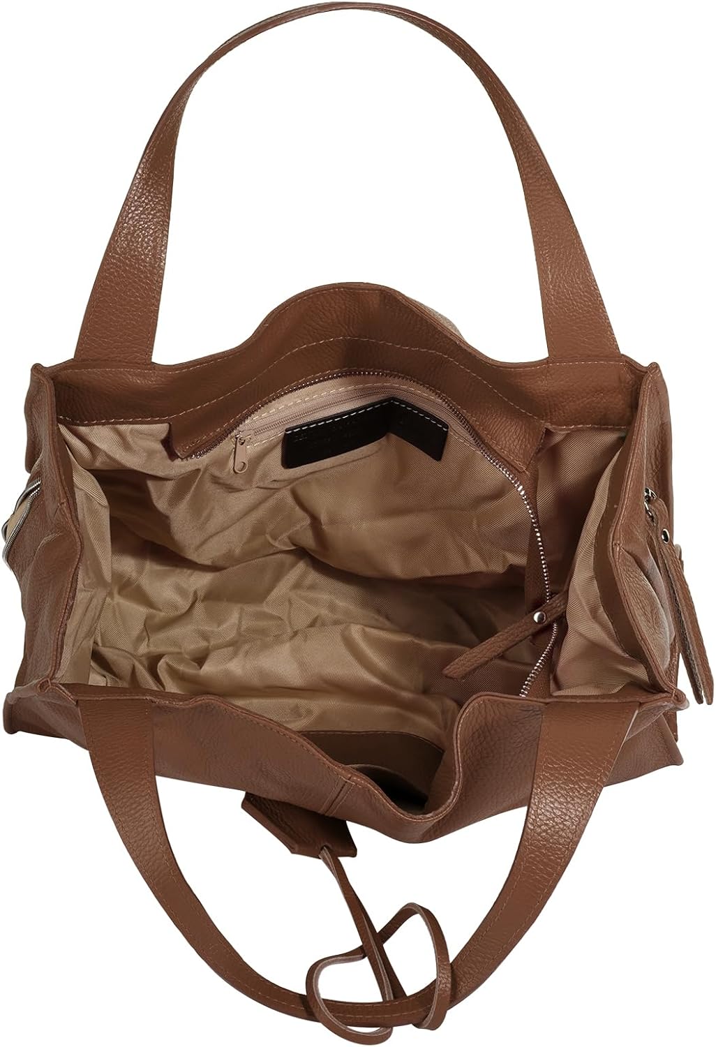 Shopper Echt Leder Damen Made in Italy, Smartphonefach, Ledertasche Damen, Handtasche Echtleder, Umh