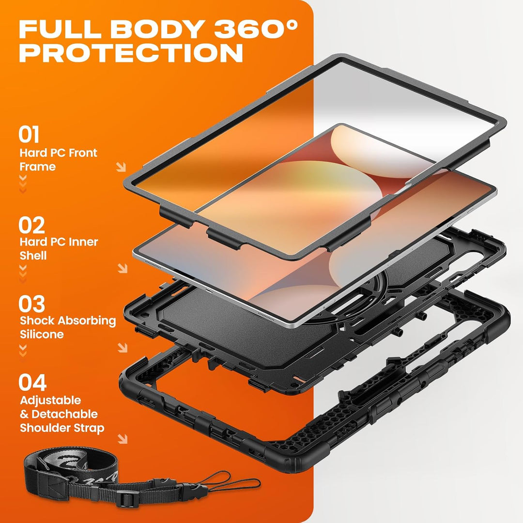 SEYMAC stock Hülle für Samsung Galaxy Tab S9 Ultra 14.6 Zoll 2023, Stossfeste Schutzhülle mit Bildsc