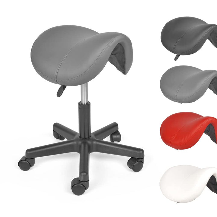 Mingone Sattelhocker Ergonomischer Bürohocker 360° Drehbarer Hocker Arbeitshocker Sattelstuhl Höhenv