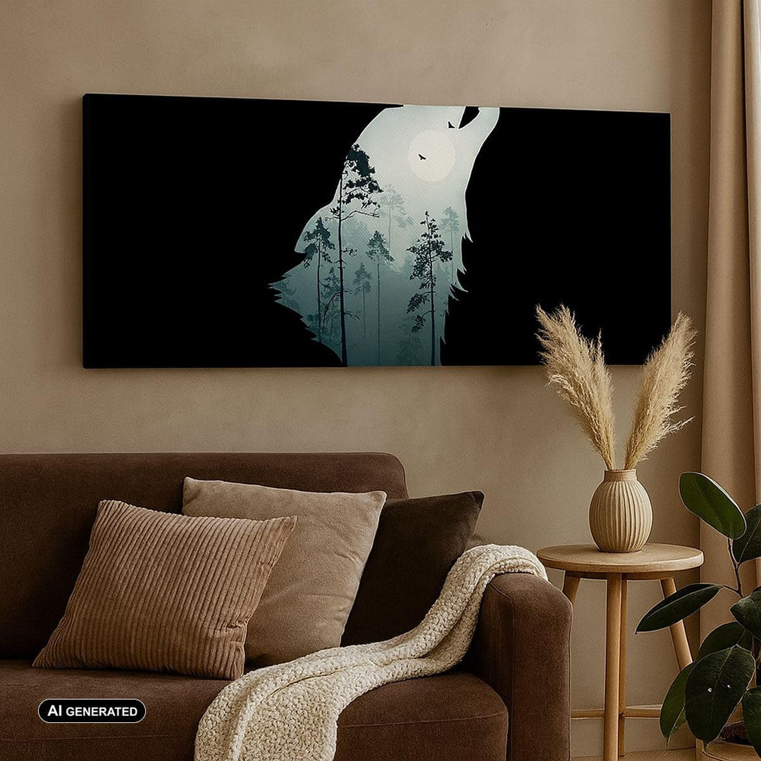 Wandbilder Dekoration Wohnzimmer Berge Höhle Park Panorama Bilder auf Leinwand 120x50cm Leinwandbild