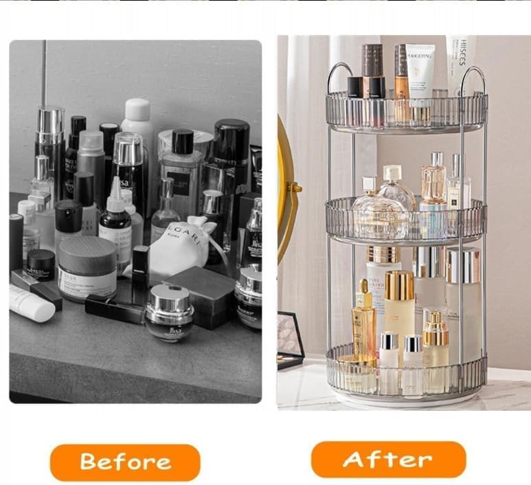 CESTATIVO Make Up Organizer, 360° Drehbar Kosmetik Organizer, Beauty Organizer, Hautpflege Organizer