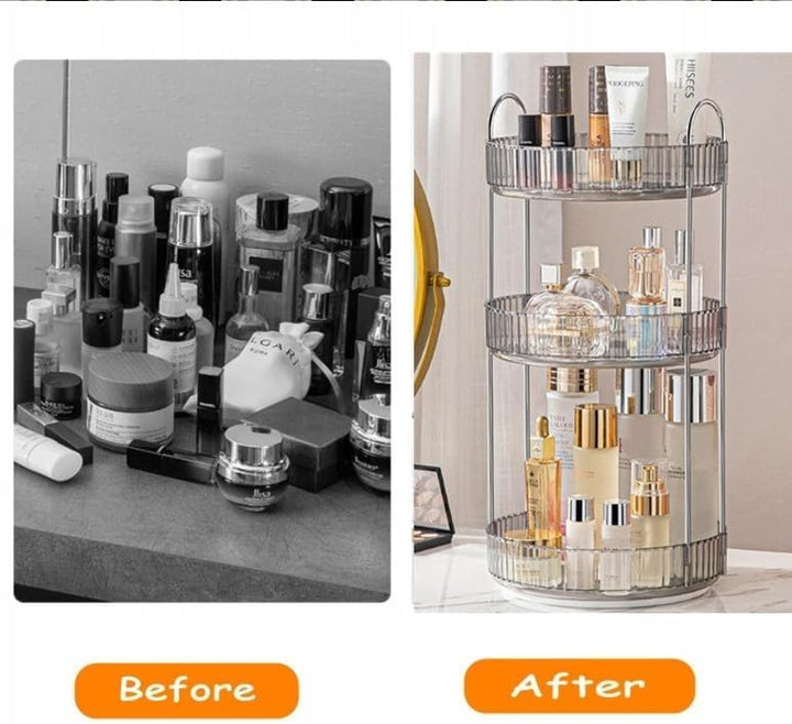 CESTATIVO Make Up Organizer, 360° Drehbar Kosmetik Organizer, Beauty Organizer, Hautpflege Organizer