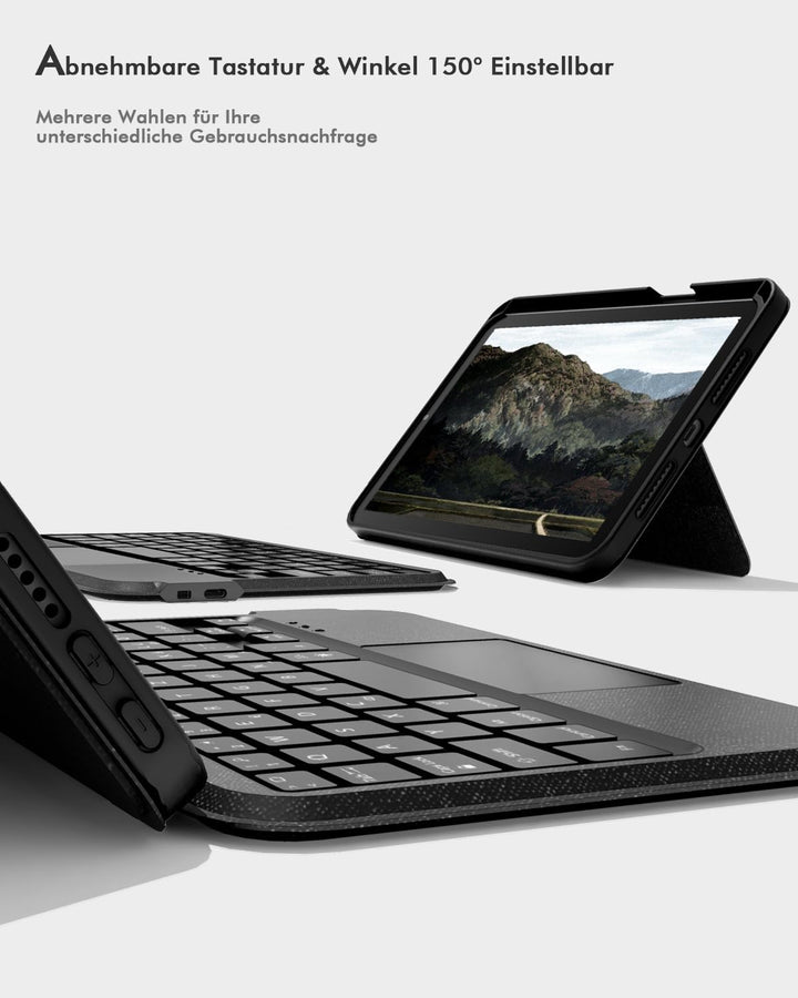 Doohoeek Trennbare Tastatur Hülle für iPad mini 7/6, Bluetooth Kabellose Tastatur für iPad mini 7 20