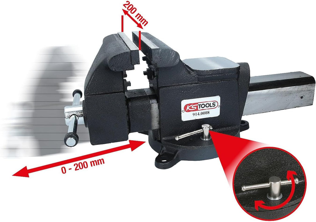 KS Tools 914.0008 Parallel-Schraubstock, 8", 200 mm, 200 mm