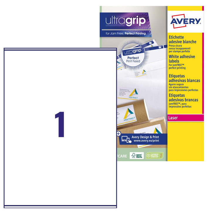 Avery BlockOut Versandetiketten 99.6 x 289.1 weiss, 99.6 x 289.1 weiss