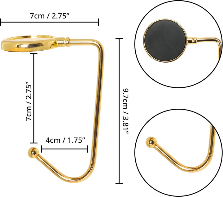 BELLE VOUS Weihnachtsstrumpf Halter für Kamin (4 STK) - Haken für Weihnachtssocken mit Anti Rutsch G