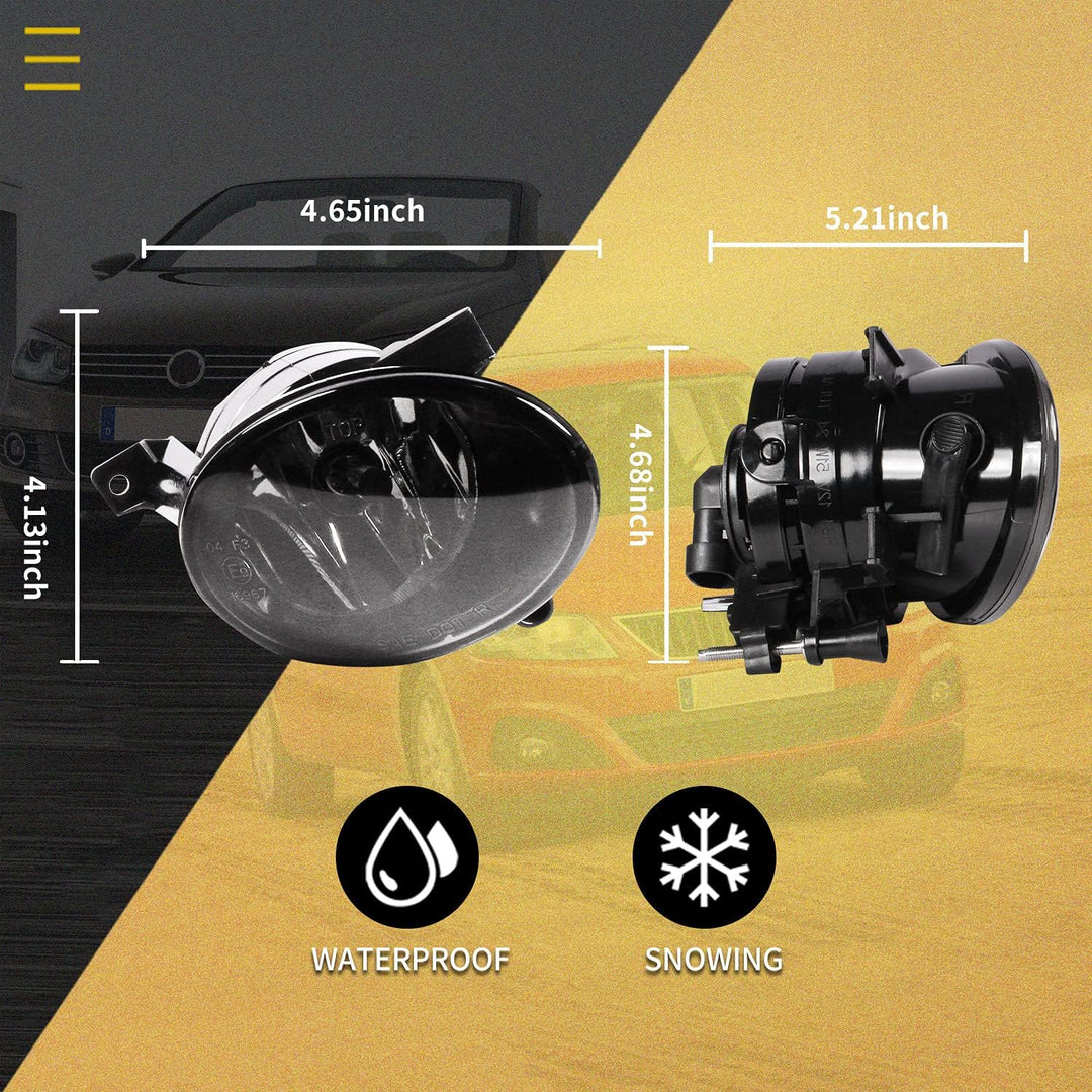 WISGOL Nebelscheinwerfer passt für VW Golf VI (5K1/AJ5) 08-13 Jetta 09-14 Golf VI Cabriolet 11-16 Up