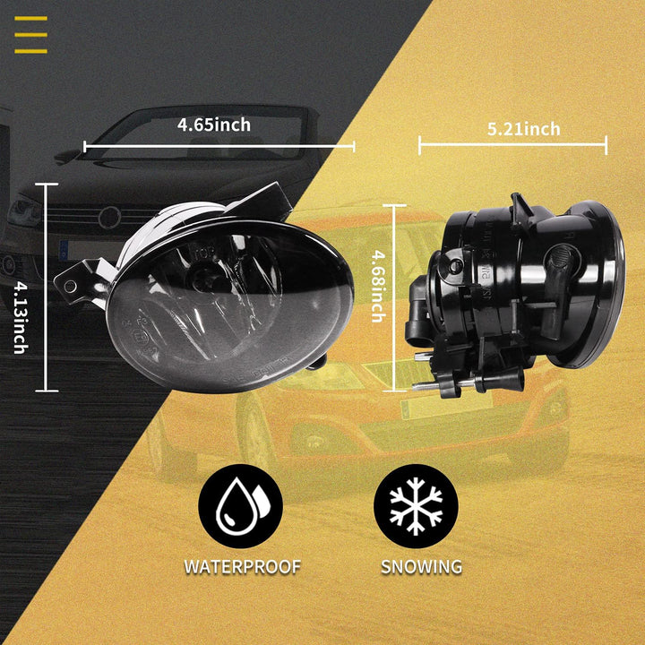 WISGOL Nebelscheinwerfer passt für VW Golf VI (5K1/AJ5) 08-13 Jetta 09-14 Golf VI Cabriolet 11-16 Up