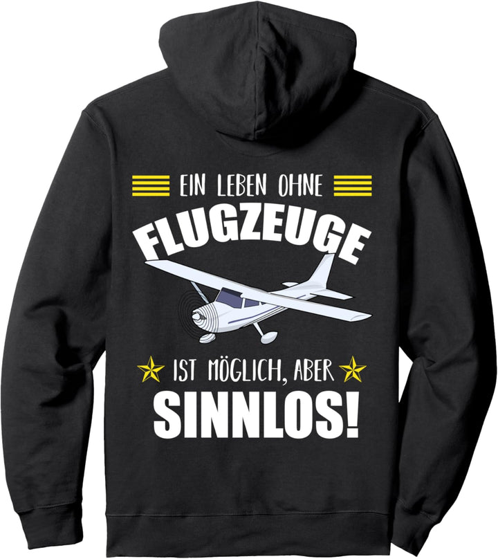Leben Ohne Flugzeug Sinnlos I Spruch Modellbau Flieger Pilot Pullover Hoodie