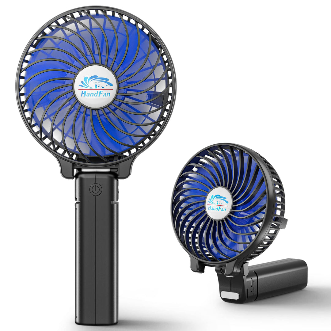 HandFan Mini Ventilator USB Tragbar Batterie Handventilator 3 Geschwindigkeits 180° Klappt Tisch Ven