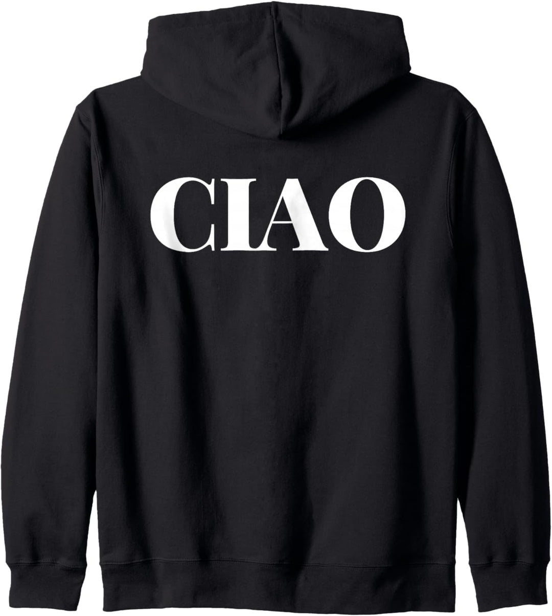 Niedliches CIAO in italienischem Hallo/Goodbye einfaches weisses Textdesign Kapuzenjacke