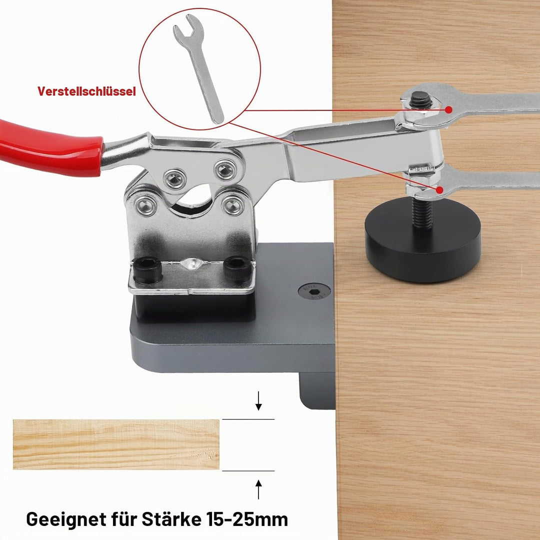EFUTURETIME 35mm Bohrschablone Türbeschlag Set Schablone Topfscharnier Bohrlehre, Verdeckte Scharnie