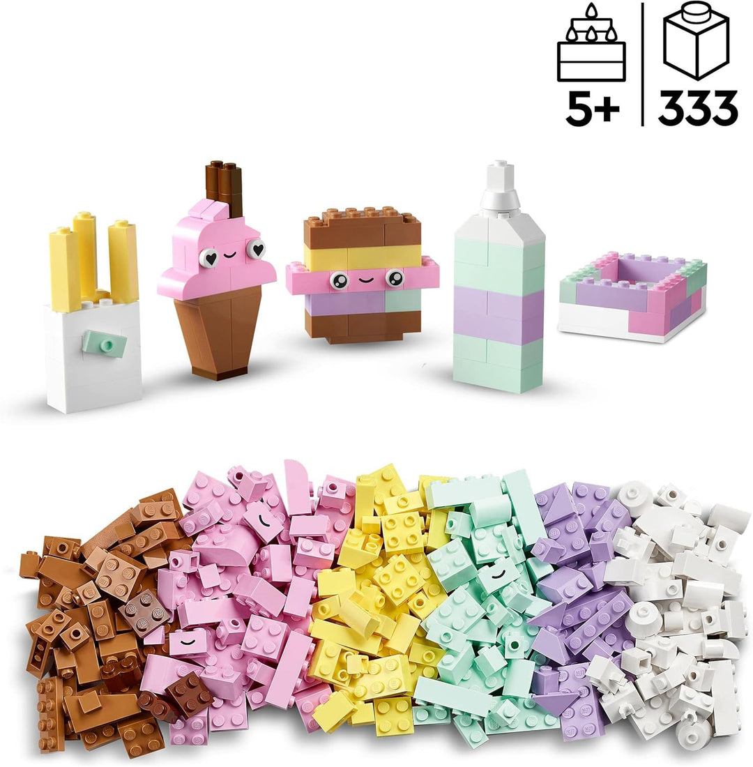 LEGO 11028 Classic Pastell Kreativ-Bauset Bausteine-Box, Konstruktionsspielzeug für Mädchen und Jung
