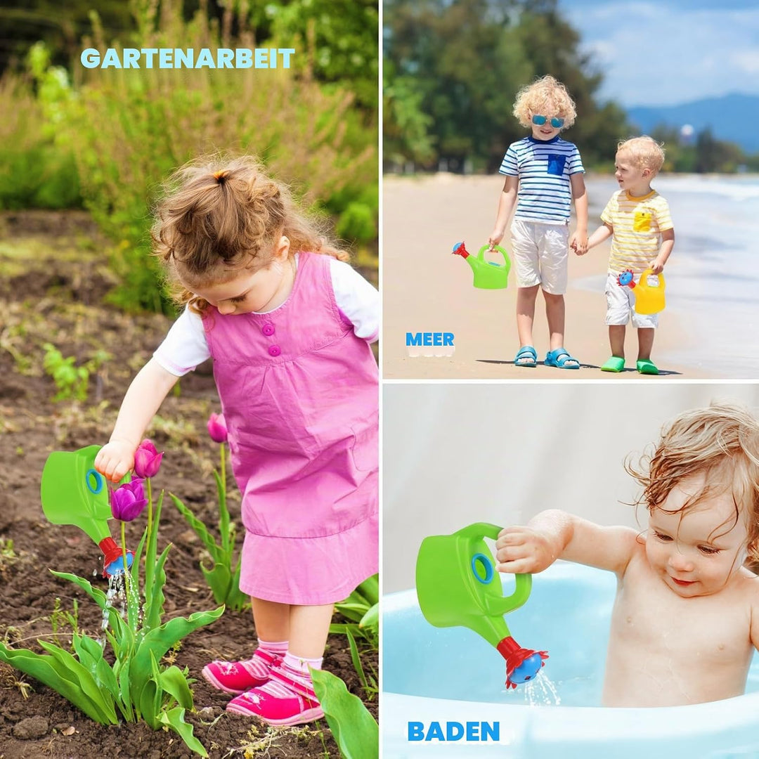 2 Stück Giesskannen aus Kunststoff, Kinderspielzeug, Giesskanne, Pädagogisches Badespielzeug für Zuh
