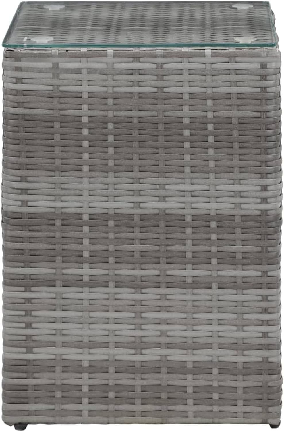 Gecheer Beistelltische 3 STK. mit Glasplatte Couchtisch Teetisch Esstisch Gartentisch Balkontisch Te