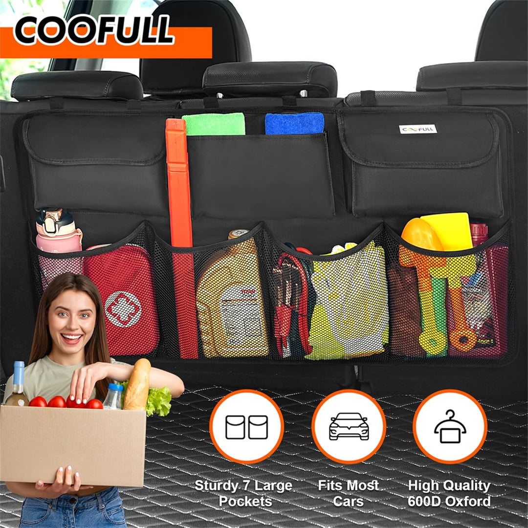 Kofferraum Organizer Auto, multi aufbewahrungstasche für auto mit netztaschen, kofferraumtasche, sch