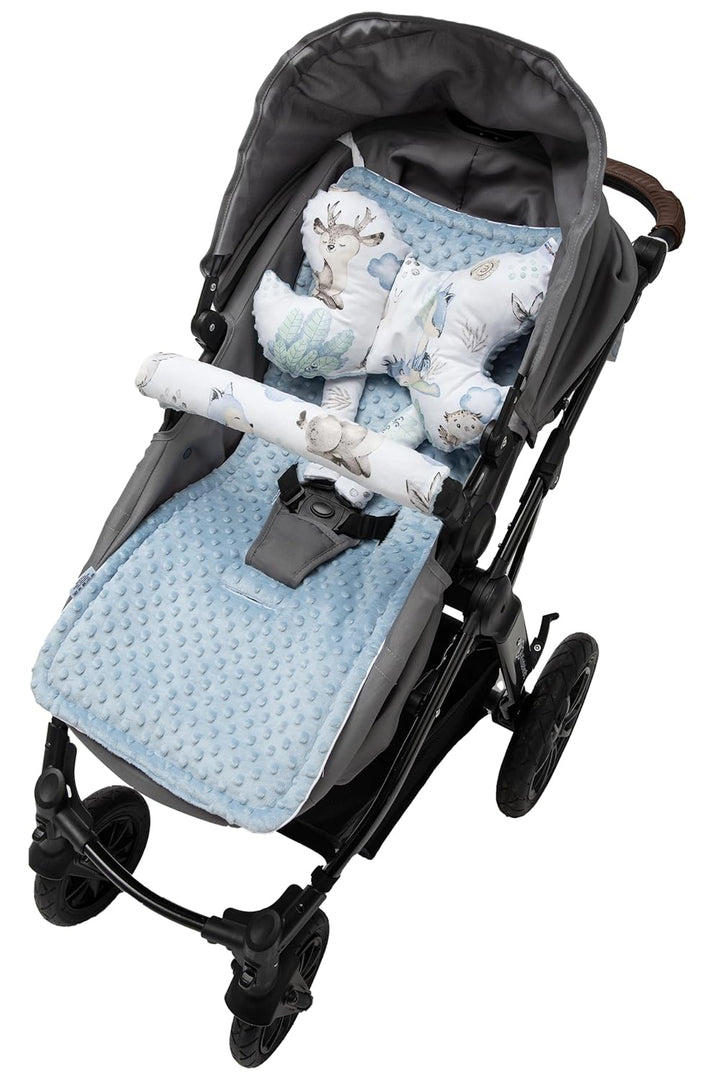 Medi Partners Universal Sitzauflage Kinderwagen &amp; Buggys Sitzeinglage Kinderwagendecke 5tgl Gurtpols