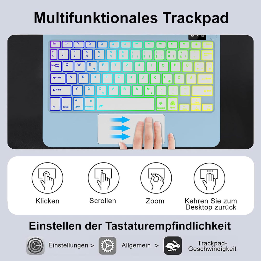 Magic Keyboard für iPad Air 11" (M3 2025, M2 2024)/iPad Pro 11 (4ª/3ª/2ª/1ª Gen), Magnetischer Ständ