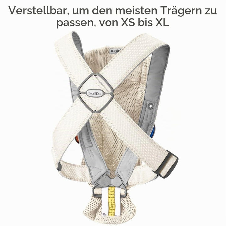 BabyBjörn Babytrage Mini, 3D-Netzstoff, Creme