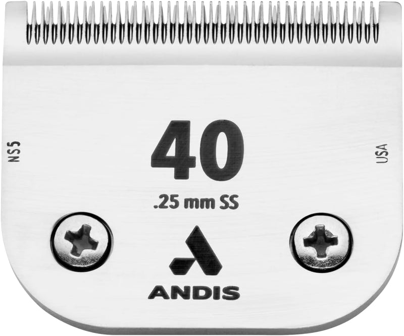 Andis Keramik Edge karbonbeschichtet Stahl Pet Clipper Klinge 40SS: 1/100 Zoll (0,25