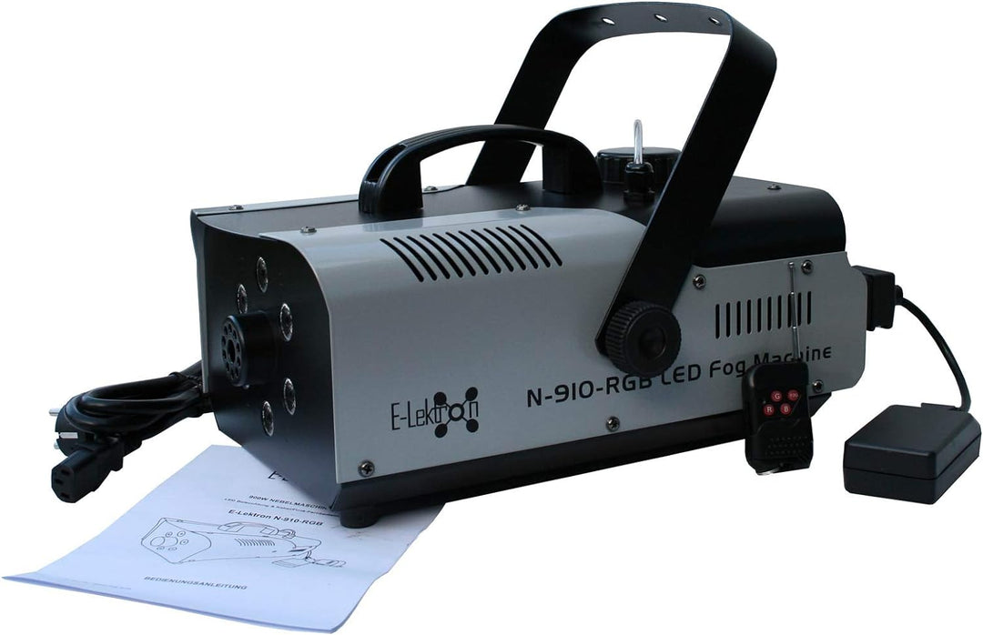 E-Lektron N-910-RGB Nebelmaschine 900W mit LED-Beleuchtung und Funk-Fernbedienung