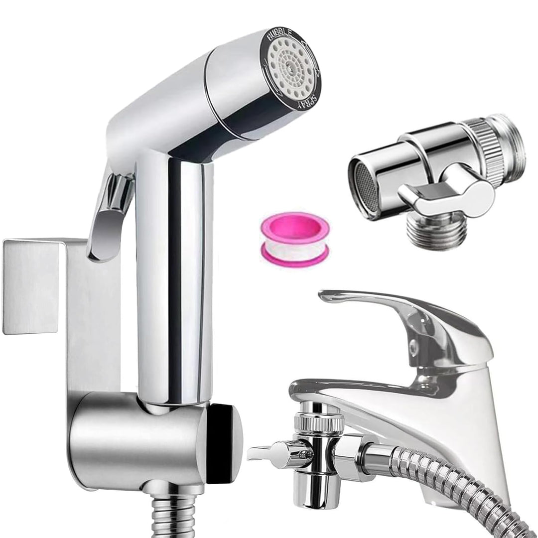 Bidet Handbrause Set, ABS-Kunststoff Baby Stoffwindelsprüh Kit mit Schlauchhaken aus Edelstahl, M22