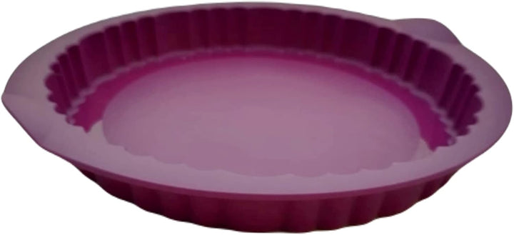Tupperware Backen Silikonform Kuchen Apfelkuchen Pie lila glatt und gewölbt rund Backform Silikon Gl