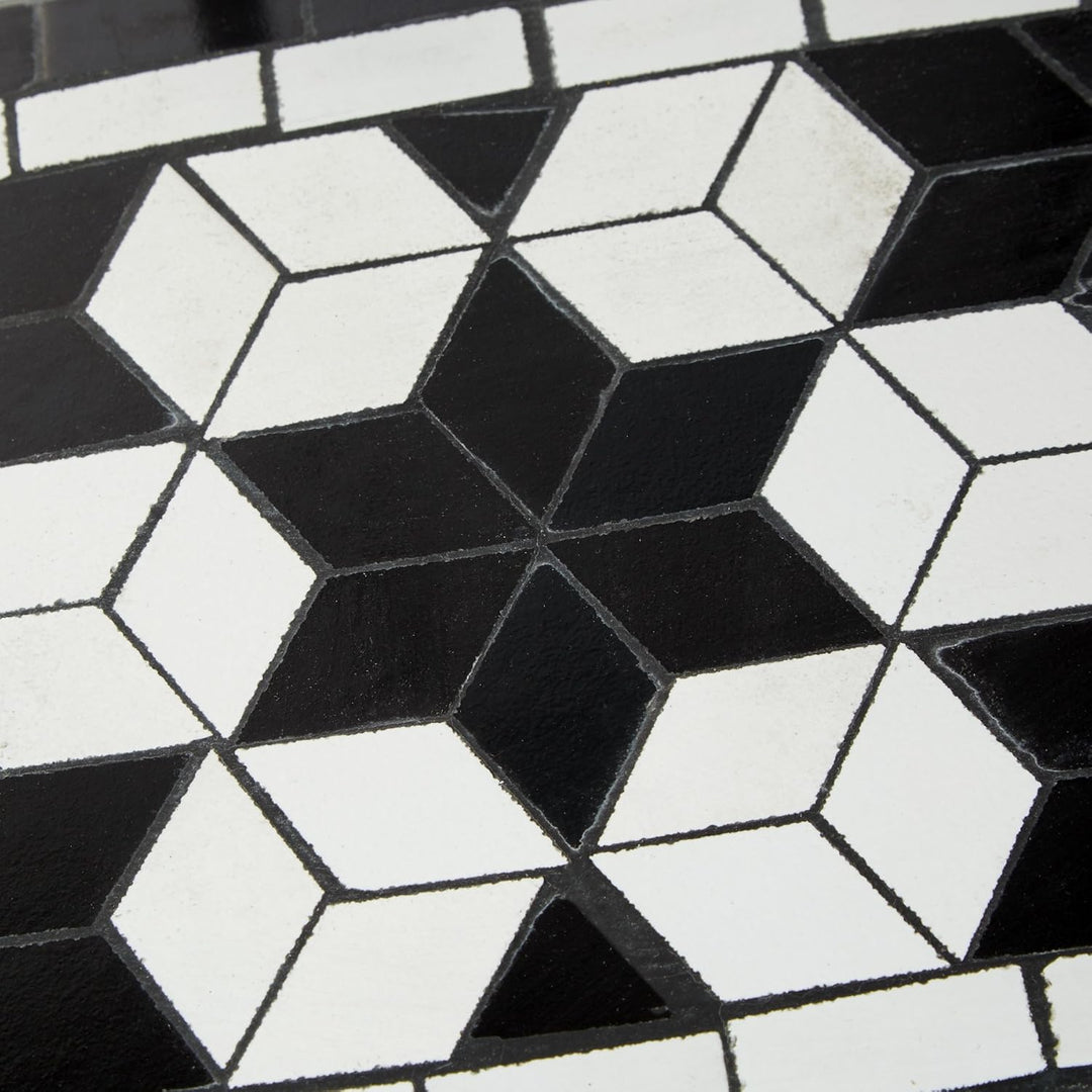 tectake 800572 - Metallregal Mosaik, 3 Regalfächer aus Steinmosaik, geschwungener Metallrahmen - Div