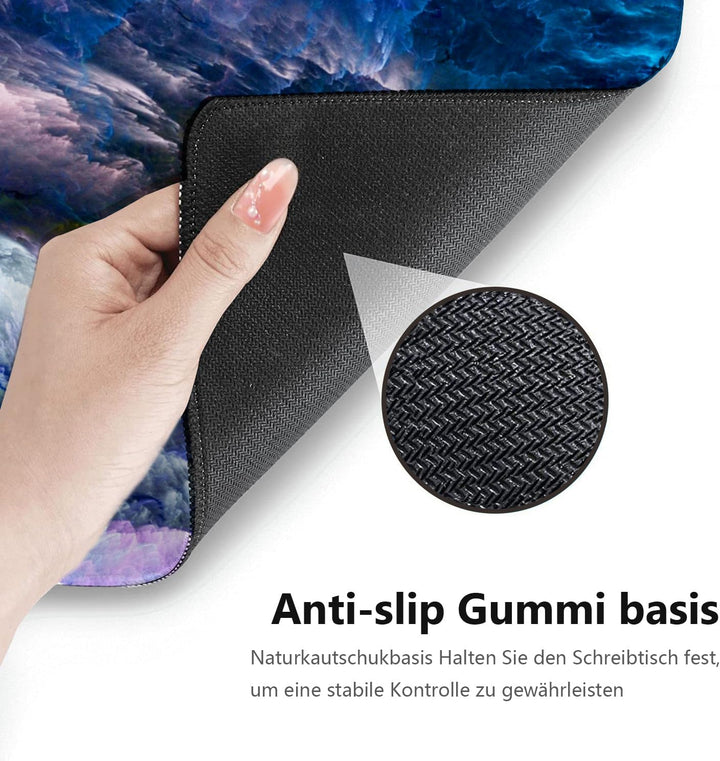 Gaming Mauspad XXL Grosses Mousepad mit vernähten Kanten - Wasserdicht und rutschfest - Verbessert P