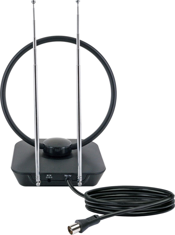 SCHWAIGER 720365 DVB-T2 Zimmerantenne aktiv mit Verstärker DAB+ DVB-T Antenne Fernsehen LTE-Sperrfil