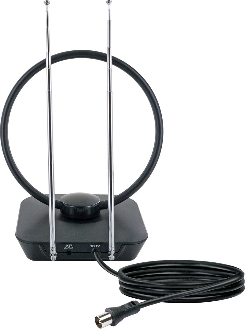 SCHWAIGER 720365 DVB-T2 Zimmerantenne aktiv mit Verstärker DAB+ DVB-T Antenne Fernsehen LTE-Sperrfil