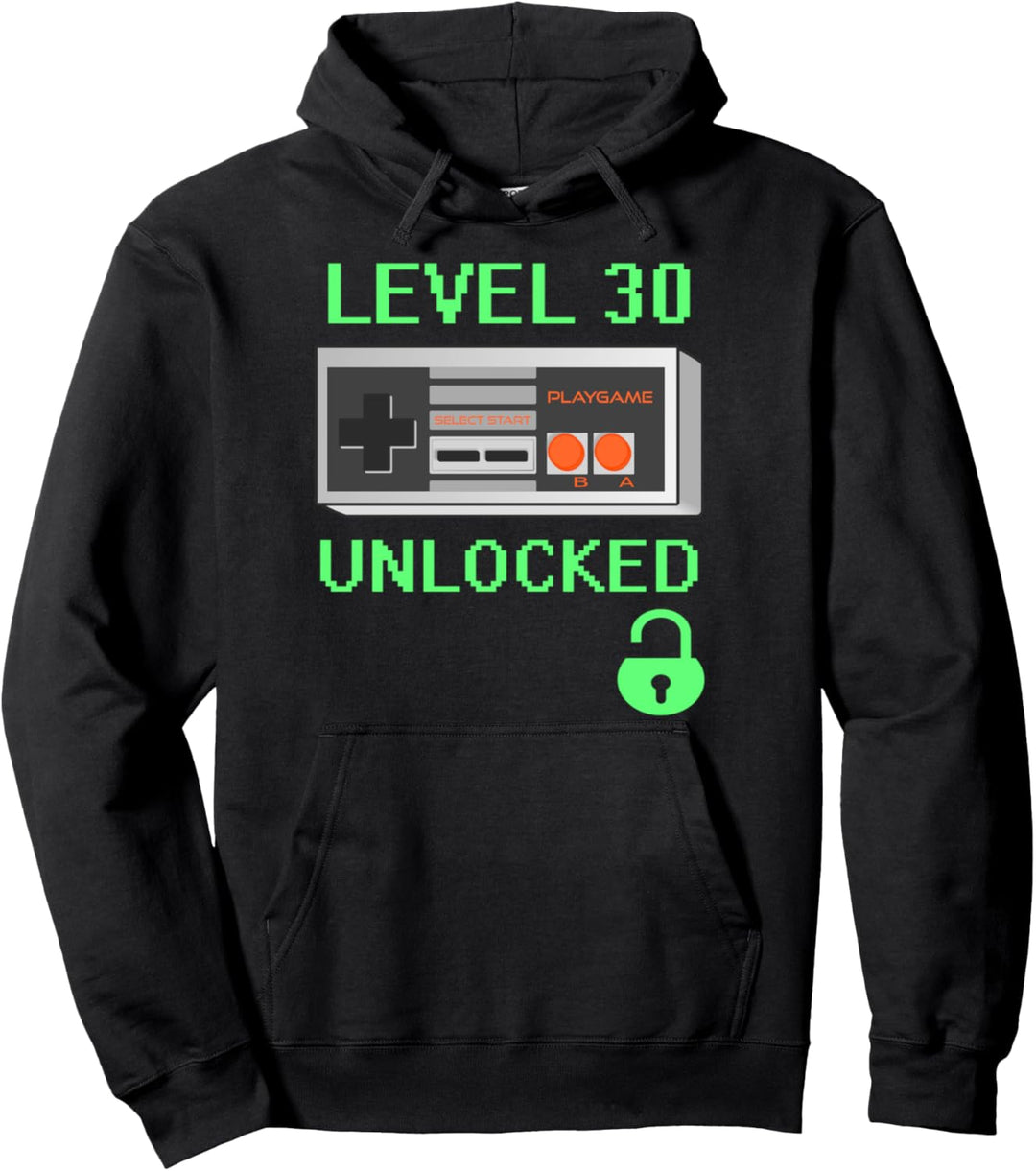 30. Geburtstag des Spielers - Level 30 Unlocked Nerdy 30 Pullover Hoodie
