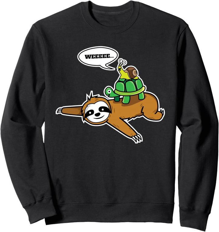 Faultier Schildkröte Schnecke I Witziges Faultier Sweatshirt
