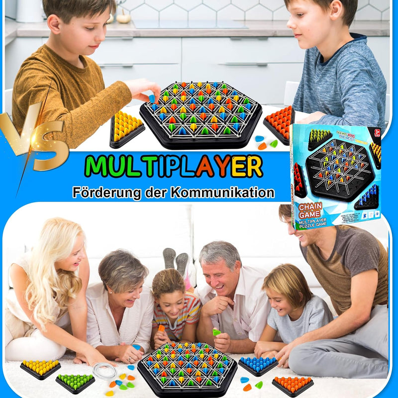 Triggle Game, Triggle-Spiel, lustiges Triggles-Spiel GummibäNder, Triggle, Kettendreieck Schachspiel