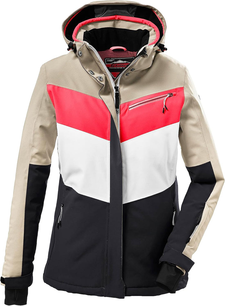 Killtec Damen Ksw 253 Wmn Ski Jckt Funktionsjacke/Skijacke mit abzippbarer Kapuze und Schneefang 46