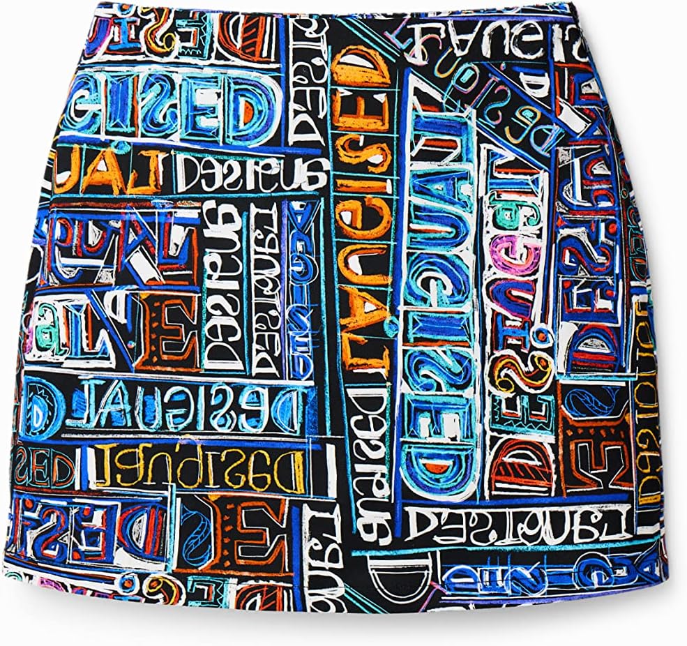 Desigual Damen Skirt S Schwarz, S Schwarz