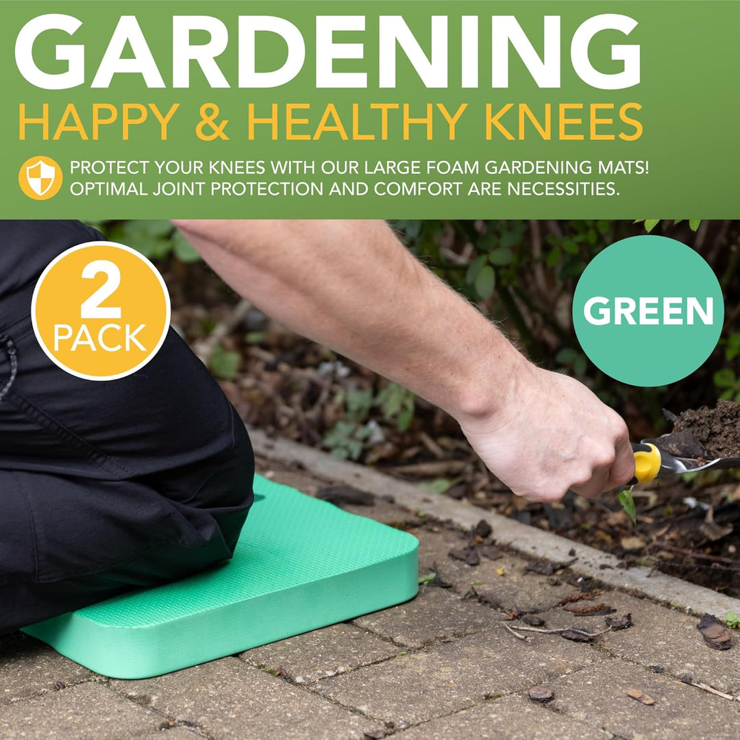 BLOSTM Green Garden Kniepolster aus hochdichtem Schaumstoff mit zwei Texturen, 2 Stück