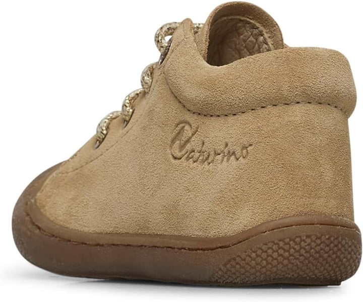 Naturino Lauflernschuhe aus Veloursleder 19 EU Beige Platin, 19 EU Beige Platin