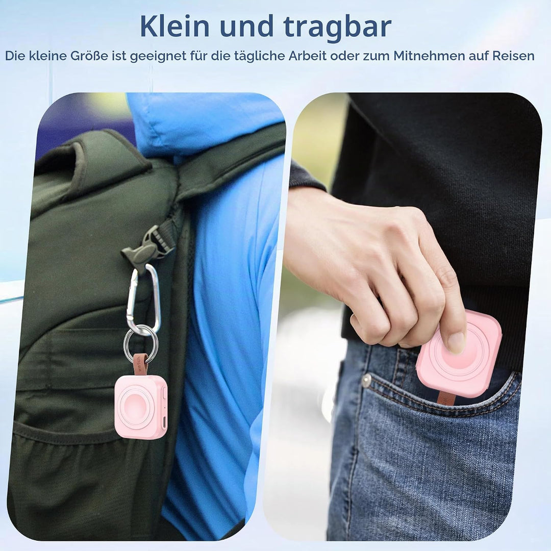 Tragbares Ladegerät für Apple Watch, iWatch-Ladegerät mit Schlüsselanhänger, 1200 mAh Magnetisches i