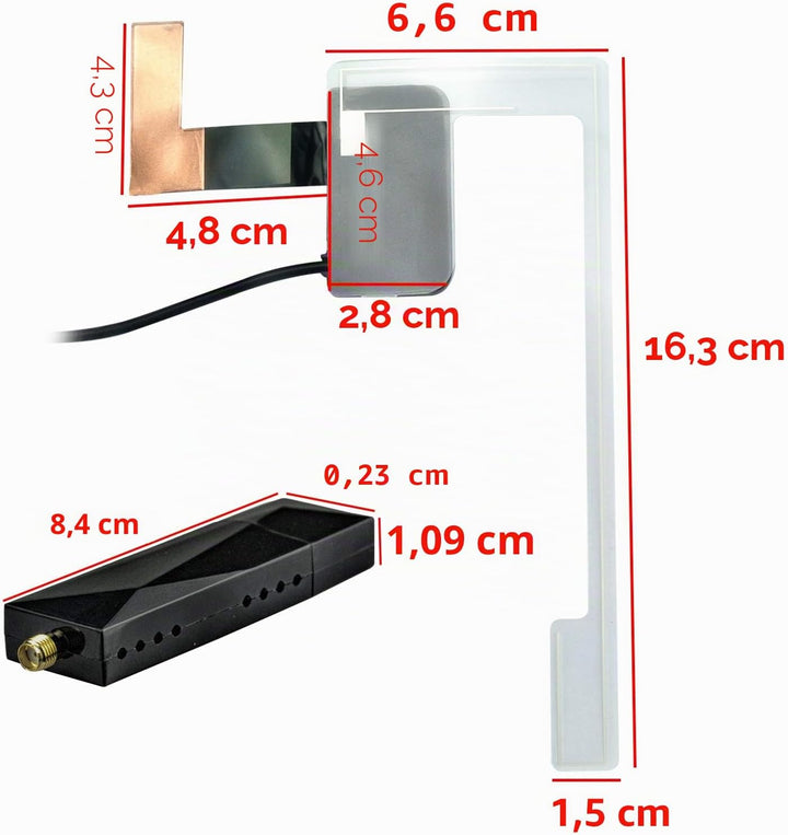 LEXXSON Auto DAB/DAB+Digitalradio Tragbarer DAB+ Radio Tuner Empfänger mit Antenne USB Dongle für di
